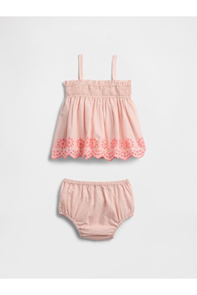 GAP Bebek Açık Pembe V-G Smock Takımı
