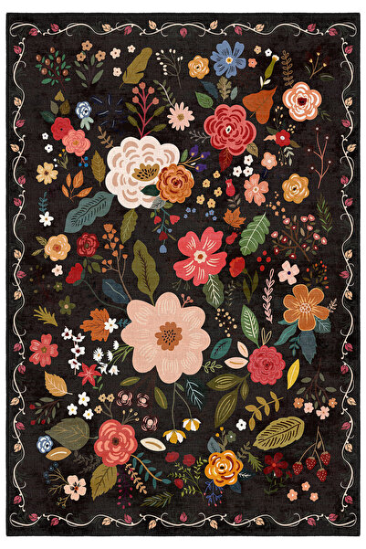 Homefesto Çocuk Odası Halısı, Makinada Yıkanabilir, Kaymaz Dokuma Taban, Şönil Kumaş, Eğlenceli Desen Fr145