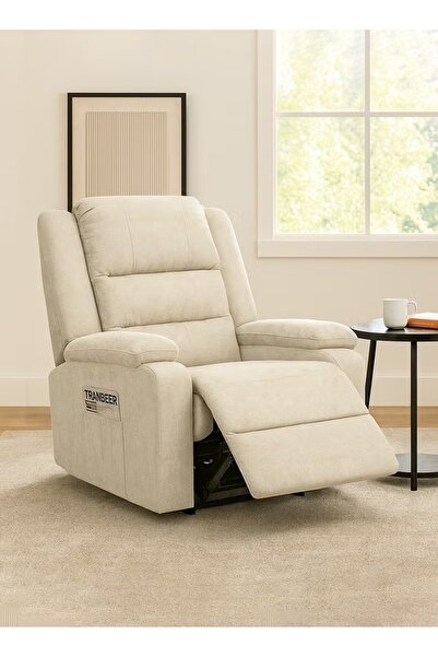 ESMART كرسي استرخاء فاخر كبير الحجم ثابت من القماش - كرسي استرخاء مريح مع جيب...