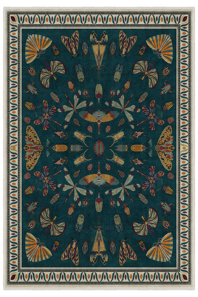 Homefesto Dekoratif Özel Tasarım Yıkanabilir,İnce, Kaymaz Tabanlı, Modern Hal...