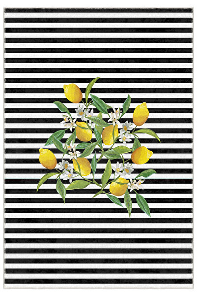 Homefesto Dekoratif Ince Modern Leke Tutmaz Yıkanabilir Kaydırmaz Mutfak Halısı