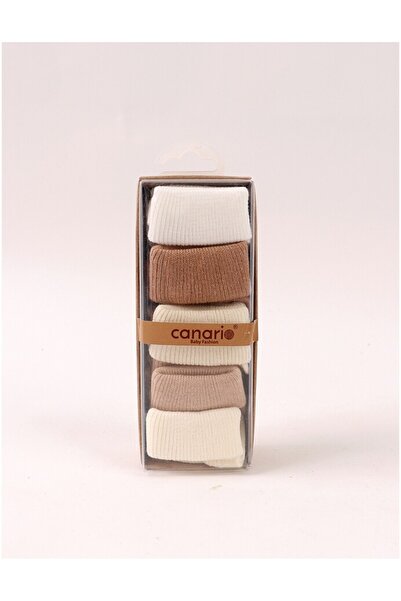 mia mia مجموعة جوارب أطفال مكونة من 5 قطع، مصنوعة من القطن بنسبة 100%، للأعمار من 0 إلى 12 شهرًا، معبأة في صندوق