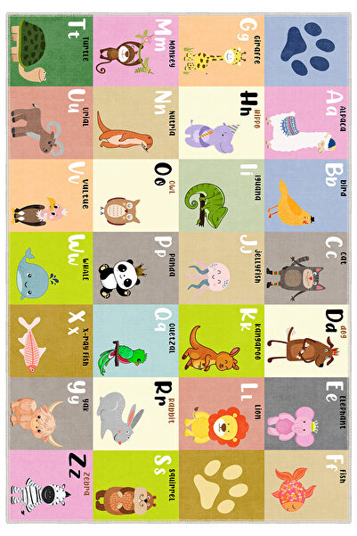 Homefesto Çocuk Odası Halısı, Makinada Yıkanabilir, Kaymaz Dokuma Taban, Şöni...