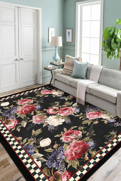 Homefesto Mackenzie Modern Halı, Makinede Yıkanabilir Kaymaz Taban, İnce Salon Halısı, Mutfak Halısı ve Yolluk