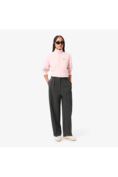 Lacoste بنطال فلانيل مطوي قصة فضفاضة - HF5359-00-050