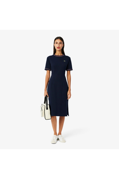 Lacoste Trim Accent Jersey T-shirt Dress - EF9988-00-GWI