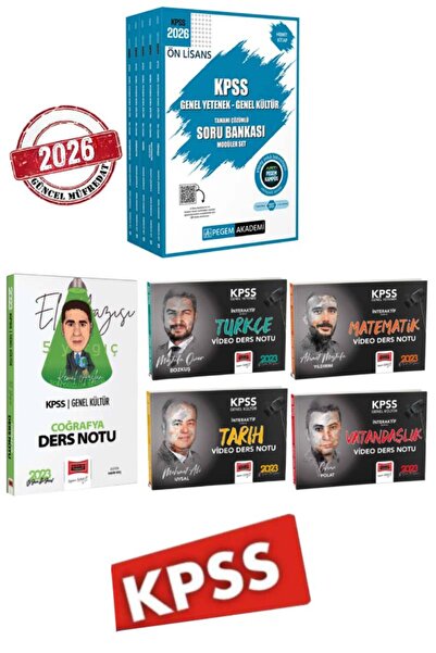 Pegem Akademi Yayıncılık 2026 Pegem Kpss Önlisans Soru Bankası Yargı KPSS Der...