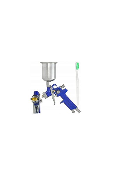 VERKE Pistol de vopsit pneumatic, duza 1mm, cu vas de aluminiu 125 ml,