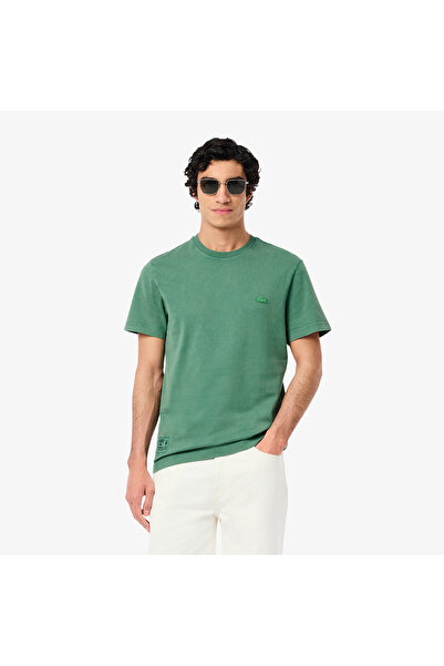 Lacoste تيشيرت من قماش جيرسي ثقيل بتأثير مغسول - TH9894-00-132