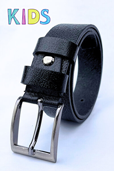 Parscraft Curea Copii Piele Neagră Autentică 3 Cm