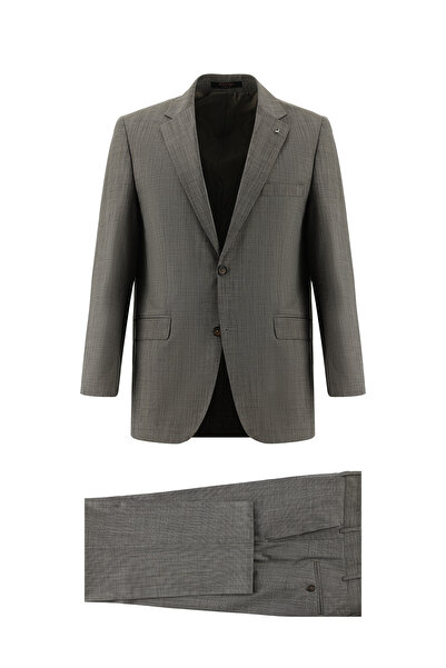 Abdullah Kiğılı Relaxed Fit Comfortable Cut Wool Classic Patterned Suit