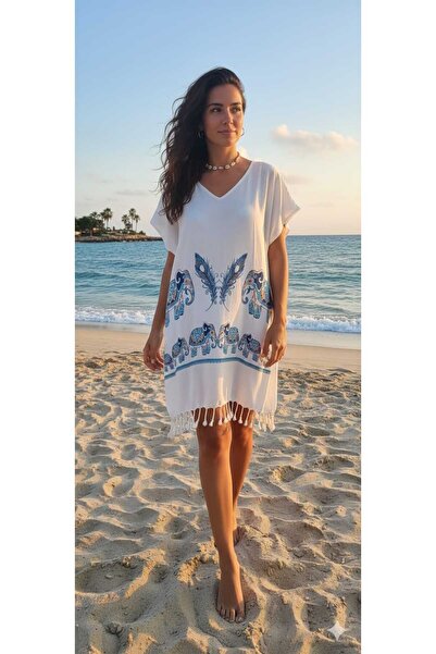 Nevin Acar Φόρεμα παραλίας Peshtemal με στάμπα πολυτελείας
