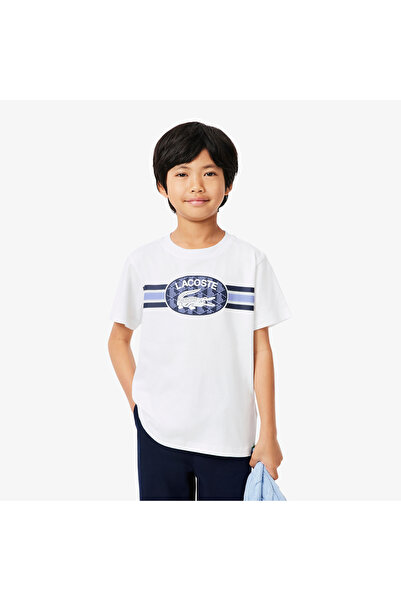 Lacoste Monogram Print Cotton T-shirt - TJ0850-00-001