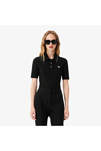 Lacoste قميص بولو قصة ضيقة بقصة ماسية من L.12.D - DF6262-00-031