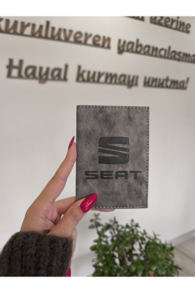 EFE DERİ حافظة ترخيص السيارة من الجلد المخيط من Efe، حافظة حماية لترخيص السيارة