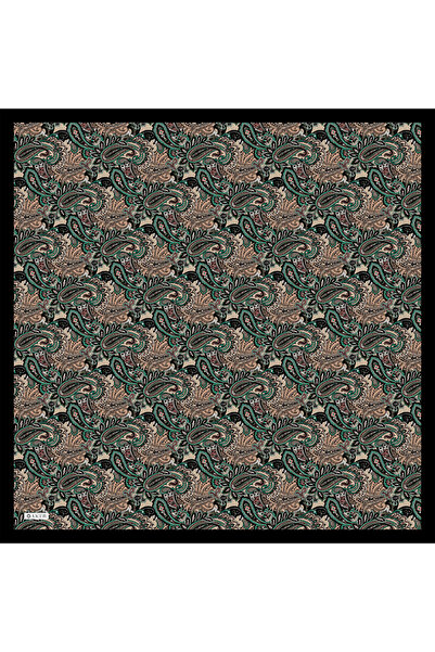 Aker Eșarfă neagră cu model etnic, moale la atingere