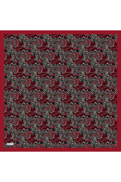 Aker وشاح أحمر ناعم الملمس بنمط عرقي