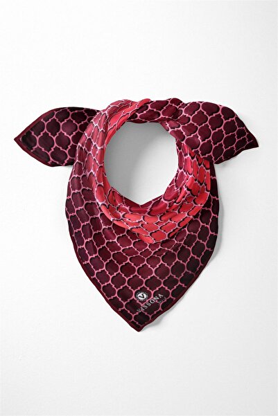 Vissona %100 İpek Kadın Desenli Bandana 80x80