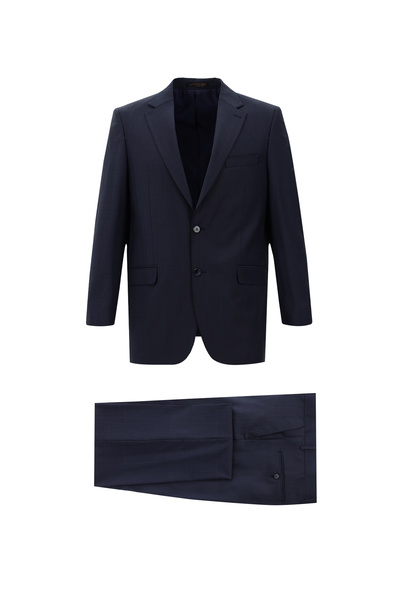 Abdullah Kiğılı 4 Drop Relaxed Fit Rahat Kesim Yünlü Kareli Takım Elbise