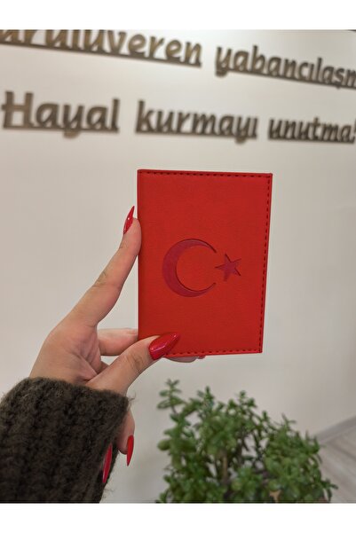 EFE DERİ حافظة ترخيص السيارة مخيطة من الجلد مطبوعة بعلم حامل ترخيص حامل ترخيص...