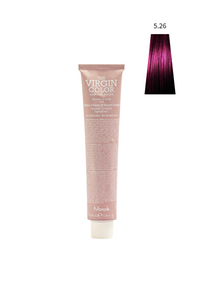 Nook Virgin Color Profesyonel Saç Boyası 100ml-Açık Kestane Viyole/Vahşi Mürd...