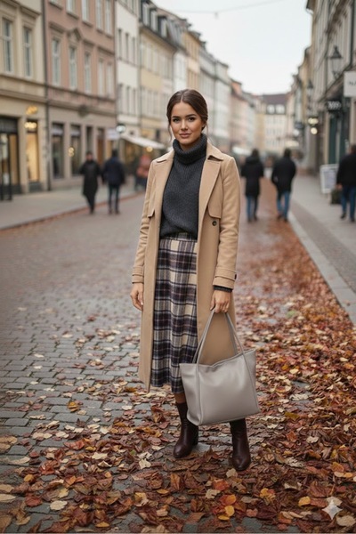 PurpleART Ženska siva torba sa zatvaračem, velika veličina Torba za rame 28x42cm