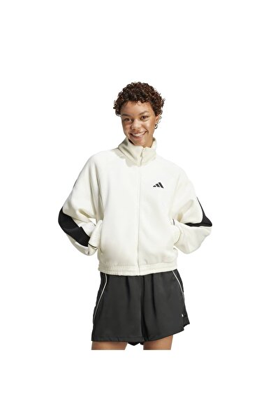 adidas Stadium Women's White Mock Neck Jacket
