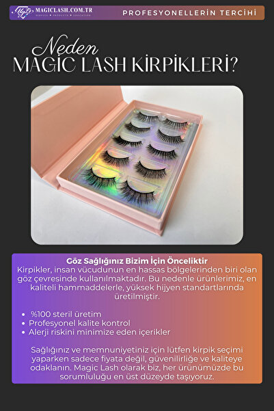 Magic Lash Daily Premium 3d Volume Ipek Kirpik 5 Çift