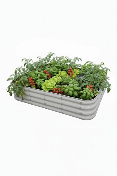 Bahçe kulesi Modüler Yükseltilmiş Bahçe Sebze Yatağı No:9 (140X110) Gri