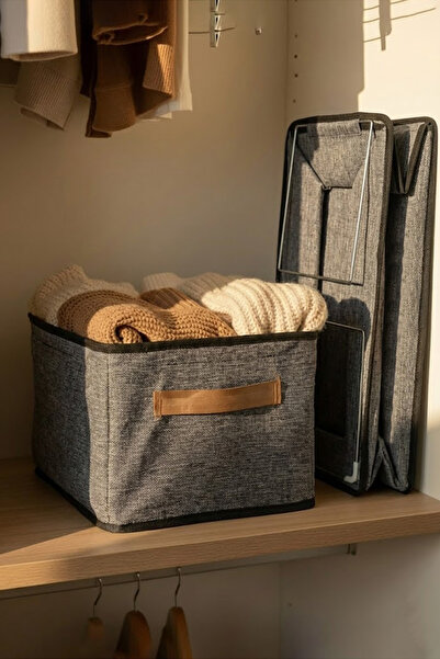 SER&YAT 4 قطع منظم خزانة من الفولاذ مقاس 45 × 25 × 20 منظم تخزين ملابس قابل للطي