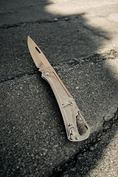 VEX Outdoor Gümüş Mini Cep Çakısı Anahtarlık Geçirmeli