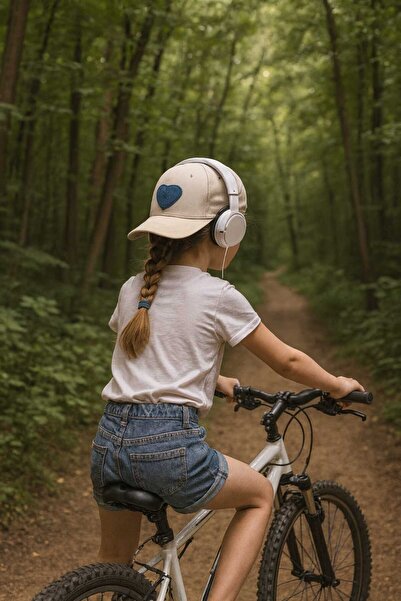 Kitti قبعة قبعة للفتيات مع قلب وتفاصيل سلسلة