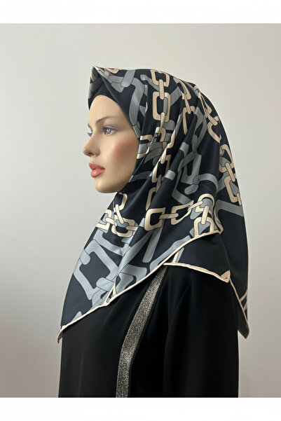 LadyCoco وشاح رويان لامع (أسود)