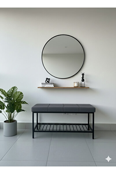 ÖZCAN METAL Metal Ayaklı Raflı Bench Puf Bank Antre Mutfak Salon Yatak Odası ...