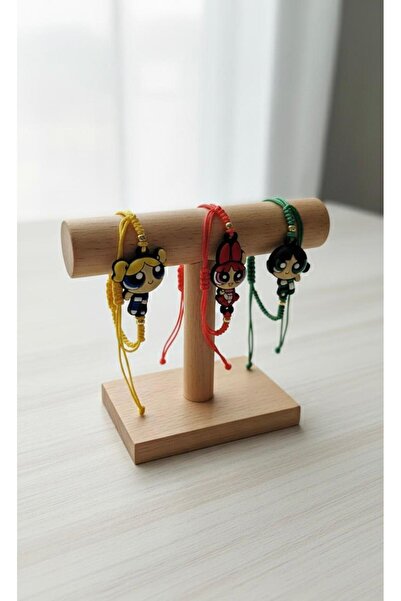 Luxmon PowerPuff Girls Arkadaşlık Slikon İp Bileklik 3 Adet