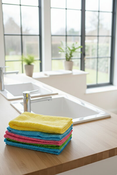 Naturist 5'li %100 Mikrofiber Çok Amaçlı Temizlik Bezi