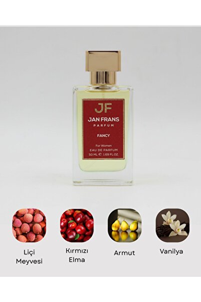 JF JAN FRANS Fancy Vanilya Vanilyalı Fresh Kokulu 50ml Kalıcı Edp Kadın Parfü...