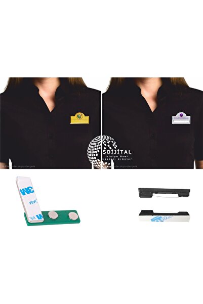 SIRADIŞI REKLAM YAKA İSİMLİK METAL cafe,restorant.eczane ,klinik,vb. 1 adet b...