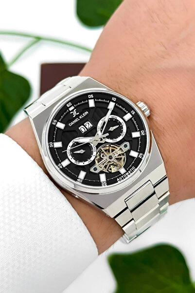 Daniel Klein Çelik Kordon Çelik Kasa Otomatik Mekanizma Erkek Kol Saati Gümüş...