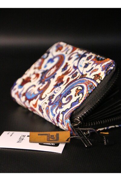 Ethnic Patterned Terme Transparent Elegant And Durable Akardion Wallet Card Holder
