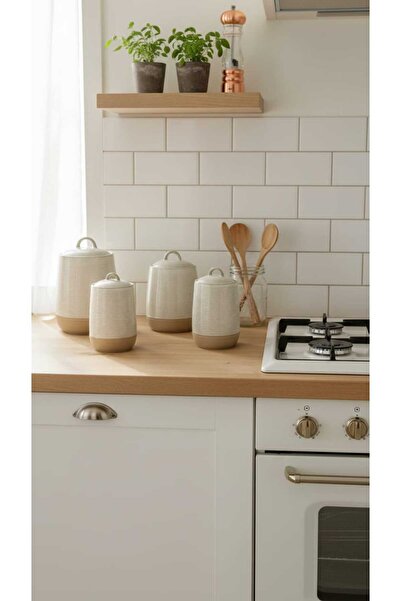 Generic A set of luxurious ceramic storage containers with a sleek and modern design – a touch of beauty and perfect organization for the kitchen.