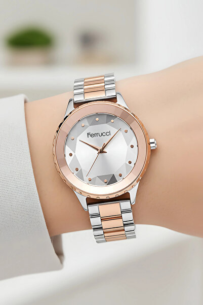 Ferrucci Women's Wristwatch Steel Cord 3 Atm Water Resistant Bracelet Gift Si...