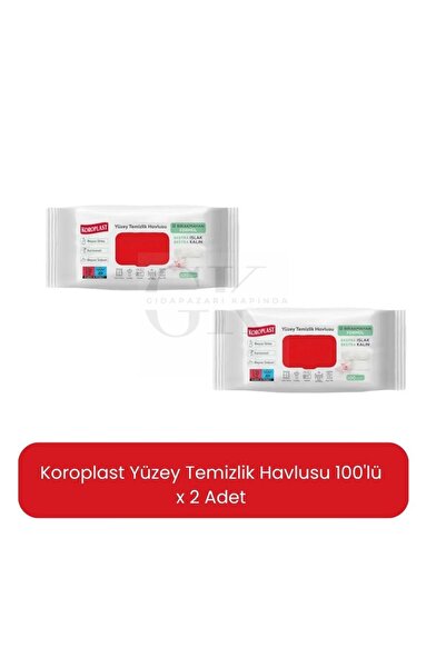 Koroplast Çok Amaçlı Islak Temizlik Havlusu Ferah - Beyaz Sabun Kokulu 2x100 ...