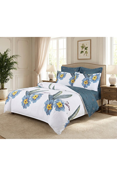 Pucioasa Lenjerie Pat Dublu, Din Finet, , 6 Piese, Cearceaf 230x250 Cm