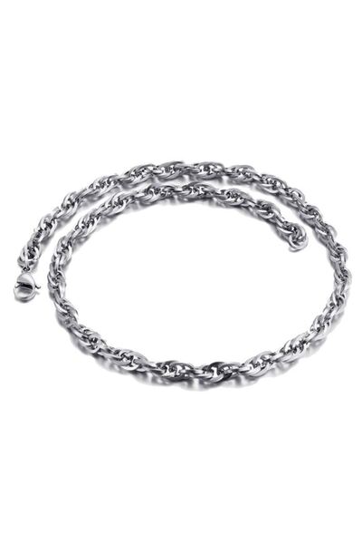 Chavin 5 ملم. 58 سم. سلسلة رجالية من الفولاذ الرمادي ec87by