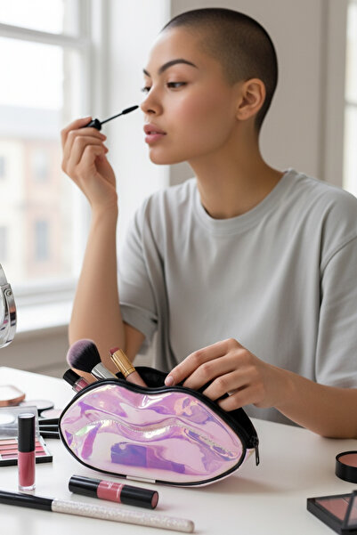 back moda حقيبة مكياج الشفاه