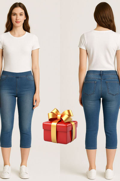 ENİMON TAYT ENİMON KAPRİ KOT TAYT (HEDİYELİ)