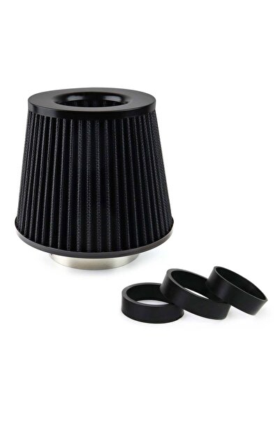 AMIO Filtru de aer conic negru cu 3 adaptoare