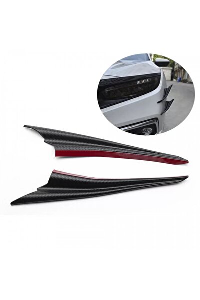 Avex Set de 2 aripioare decorative pentru bara de tuning, model SHARK, finisa...