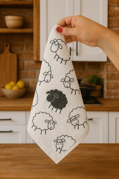 sternen glanz منشفة مطبخ قطنية مطبوعة رقمية